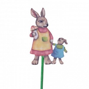 Сувенир на палочке «Пасхальные кролики»