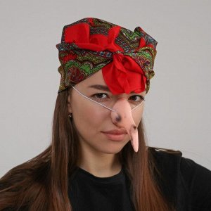 Карнавальный набор «Яга», платок, нос