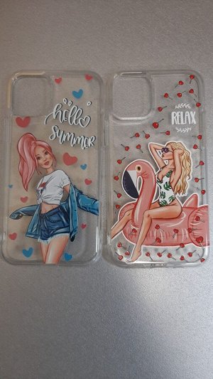 Чехол iPhone 11 Pro KSTATI Summer Girl (фламинго)