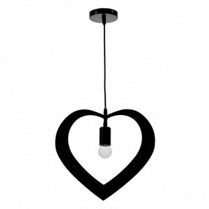 Светильник подвесной "Сердце" 1х40Вт E27 черный