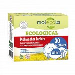 Экологичные таблетки для посудомоечных машин Molecola 30 шт.