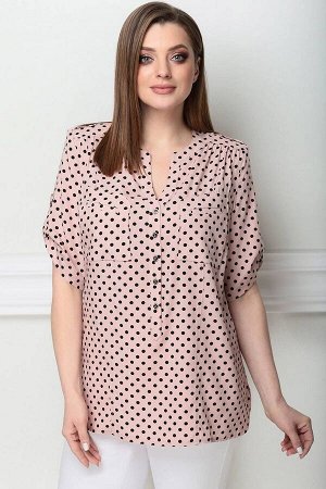 Блуза LeNata 11750 розовый-в-горох