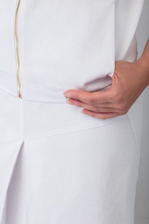 Блуза, юбка Anelli 631/1 белый-золото