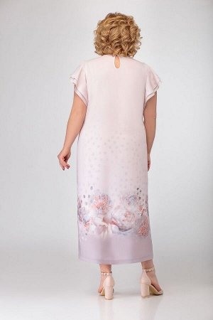 Платье Swallow 264 пыльно-розовое_с_принтом