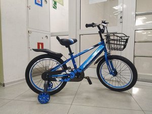 Велосипед 18" (на рост 122-128 см.) цв.синий арт. 18-02 (2021)