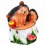 Скульптура-фигура для сада гипсовая &quot;Еж на пне-2&quot; 30х47см (Р