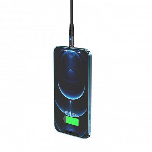 Зарядный Кабель USB HOCO X60 Honorific, for Lightning, 2А, 1 м, черный, с магнитным выходом