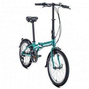 Велосипед 20" Forward Enigma 2.0, 2021, цвет зеленый/коричневый, размер 11"