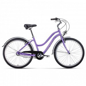 Велосипед 26" Forward Evia Air 2.0, 2021, цвет фиолетовый/белый, размер 16"