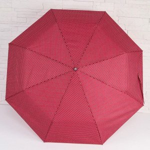Зонт автоматический «Горошек», 3 сложения, 8 спиц, R = 48 см, цвет МИКС