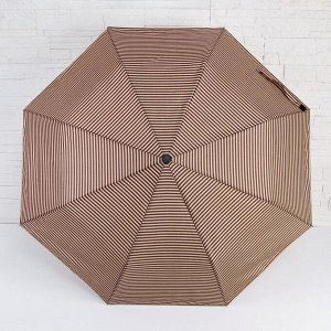 Зонт полуавтоматический «Полоска», 3 сложения, 8 спиц, R = 49 см, цвет МИКС