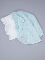 Косынка трикотажная для девочки, бантики, бирюзовый