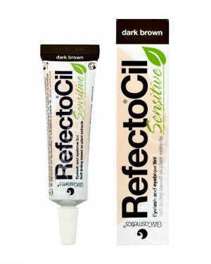 Краска-гель для бровей и ресниц антиалергенная RefectoCil Sensitive Dark Brown темно-коричневая, 15 мл.
