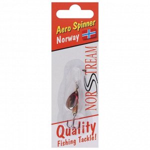 Блесна вращающаяся Aero Spinner №0, 2,5 г, цвет silver/red