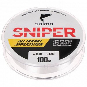 Леска моно. Salmo Sniper Clear 100м, 0,30мм