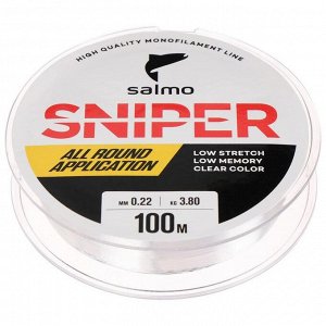 Леска моно. Salmo Sniper Clear 100м, 0,22мм