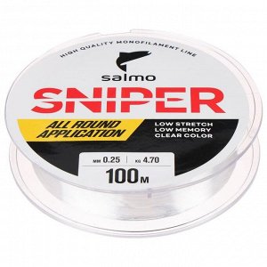 Леска моно. Salmo Sniper Clear 100м, 0,25мм