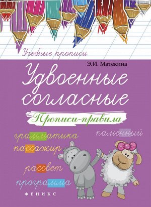 Удвоенные согласные: прописи-правила дп