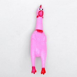 Пижон Игрушка пищащая &quot;Задумчивая курица&quot; для собак, 28 см, розовая