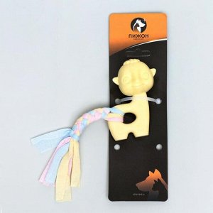 Игрушка жевательная Пижон Premium "Барашек", 9,4 Х 6,4 Х 3,2 см, жёлтый