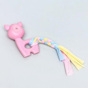 Игрушка жевательная Пижон Premium &quot;Свинка&quot;, 10 Х 6 Х 3,5 см, розовый
