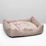 Лежанка-диван с двусторонней подушкой, 65 х 56 х 14 см, микс цветов