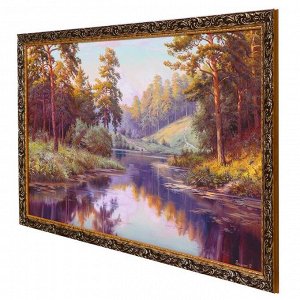 Картина "Озеро в лесу" 106х66(60*100) см