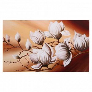 Картина на холсте "Веточки белой магнолии" 60х100 см