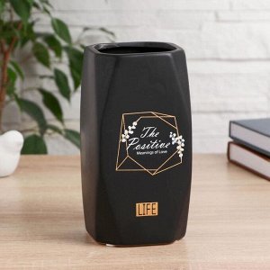 Керамическая ваза для цветов, сухоцветов «Грани», настольная, 8.5?9?17.5 см, МИКС