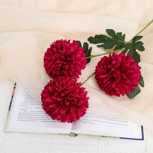 Цветы искусственные "Георгин шаровидный" 7*55 см, тёмно-розовый