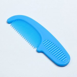 Расчёска детская + массажная щётка для волос, от 0 мес., цвет голубой, рисунок МИКС