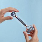 Массажёр для лица и зоны декольте, 14,5 * 6 см, двусторонний, кианит