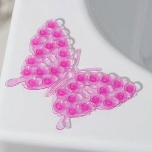 Мини-коврик для ванны «Ажурная бабочка», 9x11,5 см, цвет МИКС