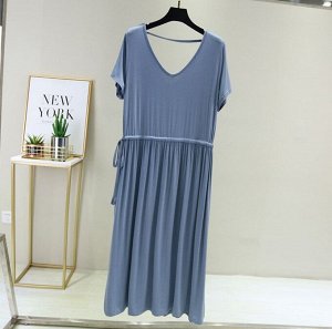 Женское платье, цвет серо-синий
