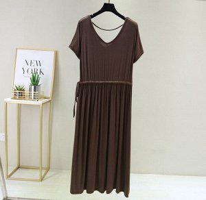 Женское платье, цвет коричневый