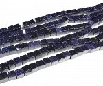 Бусины из Авантюрина синего кубик 8мм