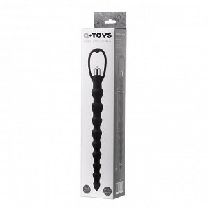 Анальная цепочка Toyfa A-toys с вибрацией, силикон, цвет чёрный, 32,7 см