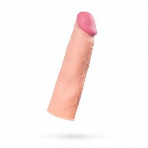 Насадка на пенис Toyfa A-toys SoftSkin, цвет телесный, 16,5 см