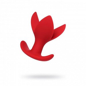 Расширяющая анальная втулка ToDo by Toyfa Flower, силикон, цвет красный, 9 см, d=6 см