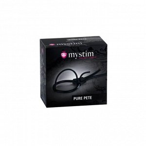 Электросбруя Mystim Pure Pete, силикон, цвет чёрный, 14 см