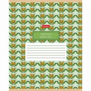 Тетрадь 24 л. HATBER клетка, обложка картон, &quot;Trend pattern&quot; (5 видов в спайке), 24Т5В1