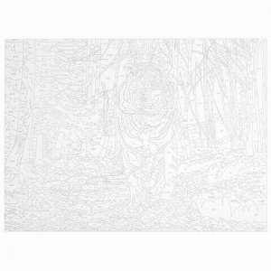 Картина по номерам А3, ОСТРОВ СОКРОВИЩ "Амурский тигр", акриловые краски, картон, 2 кисти, 663236