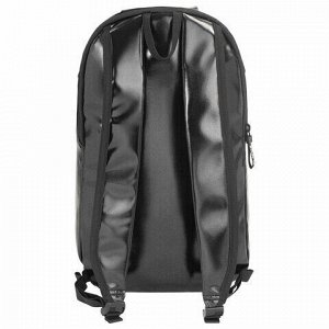Рюкзак STAFF FASHION AIR компактный, блестящий, "DВИЖ", черный, 40х23х11 см, 270299