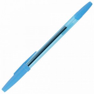 Ручка шариковая масляная STAFF "Office", СИНЯЯ, корпус тонированный синий, узел 1 мм, линия письма 0,7 мм, 142962