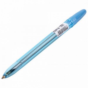 Ручка шариковая масляная STAFF "Office", СИНЯЯ, корпус тонированный синий, узел 1 мм, линия письма 0,7 мм, 142962