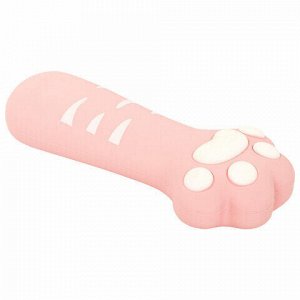 Пенал-косметичка ЮНЛАНДИЯ на молнии, силикон, &quot;Paw Pink&quot;, розовый, 20х7 см, 270057