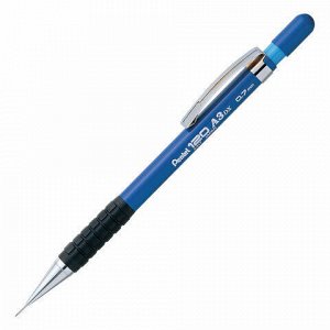 Карандаш механический PENTEL (Япония) 120 A3, корпус синий, резиновый грип, ластик, 0,7 мм, A317-C