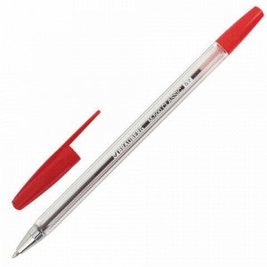 Ручка шариковая BRAUBERG &quot;M-500 CLASSIC&quot;, КРАСНАЯ, корпус прозрачный, узел 0,7 мм, линия письма 0,35 мм, 143446