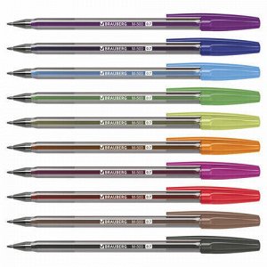 Ручки шариковые BRAUBERG "M-500", НАБОР 10 цветов, АССОРТИ, узел 0,7 мм, линия письма 0,35 мм, 143455