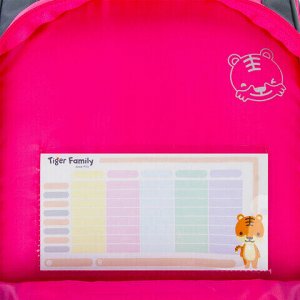 Рюкзак TIGER FAMILY школьный, Rainbow, с ортопедической спинкой, &quot;Pink Lemonade&quot;, 39х31х20 см, 228941, TGRW-012A